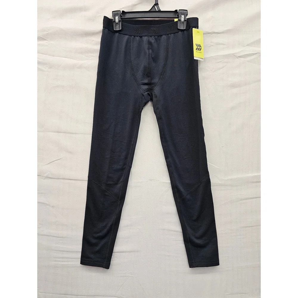 All in Motion Boys Athletic Tights Black Polyester Blend Size XL